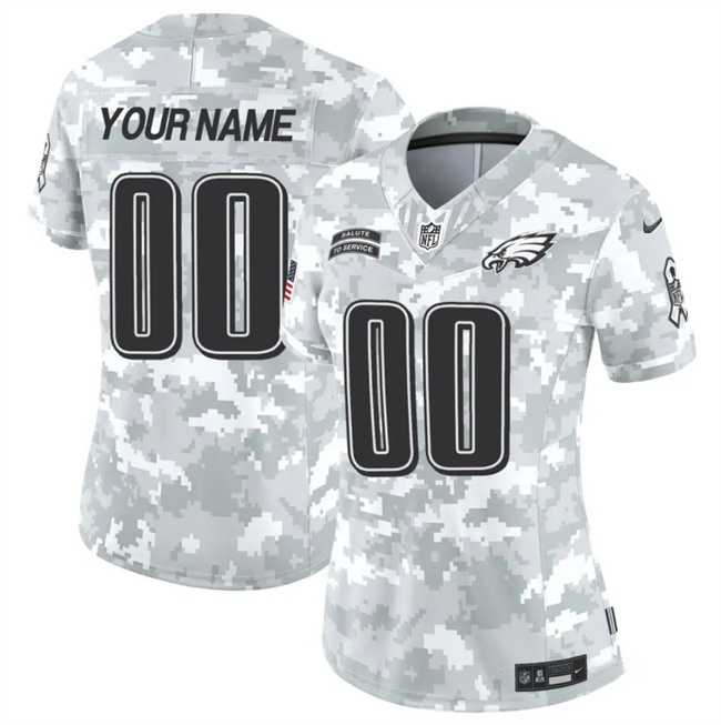 Women's Philadelphia Eagles Active Player Custom 2024 F.U.S.E Arctic Camo Salute To Service Limited Stitched Jersey(Run Small),We sell and wholesale Women's Philadelphia Eagles Active Player Custom 2024 F.U.S.E Arctic Camo Salute To Service Limited Stitched Jersey(Run Small) on line form chian!